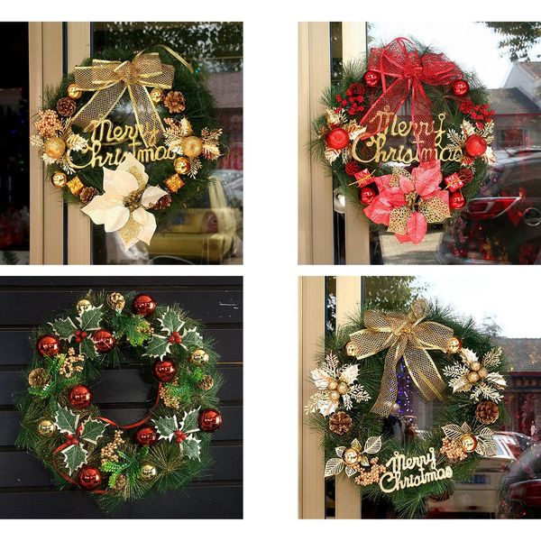 

christmas decorations handmade rattan 40cm wreath wreath l mall ornaments venue layout props door hanging window pendant