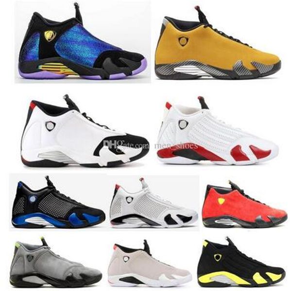 

new 14 14s black toe fusion varsity red suede doernbecher men basketball shoes candy cane last sthunder dmp indiglo sneakers with box