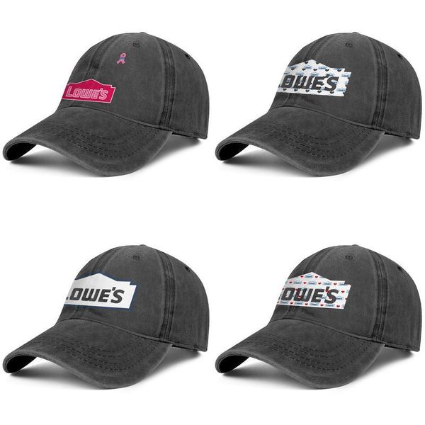 

lowe's pink breast cancer logo black for men and women baseball denim cap design fitted custom sports vintage custom unique classic old, Blue;gray