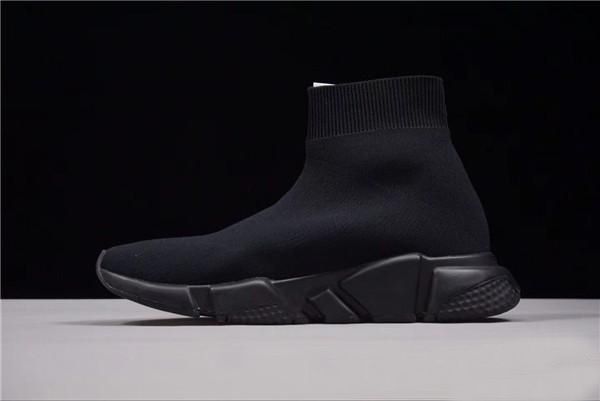 

2019 designer shoes new mens paris famous shoes with white texture sole designer sock shoes for women size 36-47 n072, Black