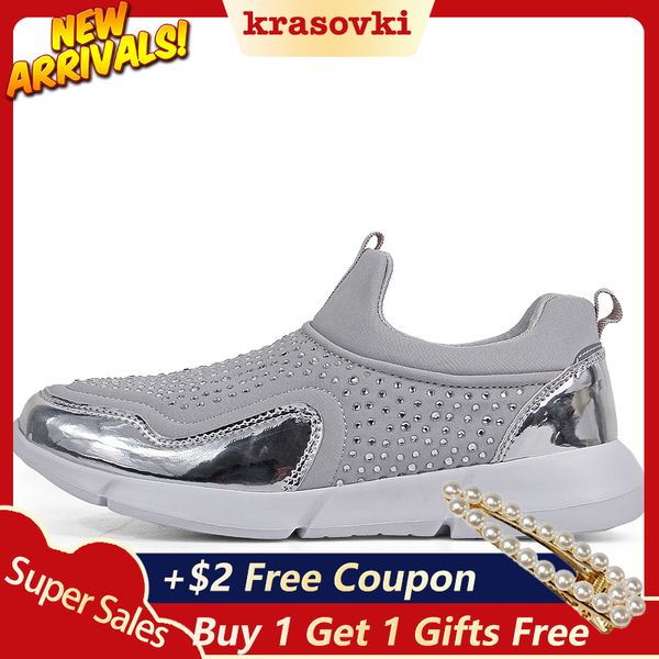 

krasovki single shoes women flat bottom fashion rhinestone dropshipping slip on breathable round toe mesh causal single shoes, Black