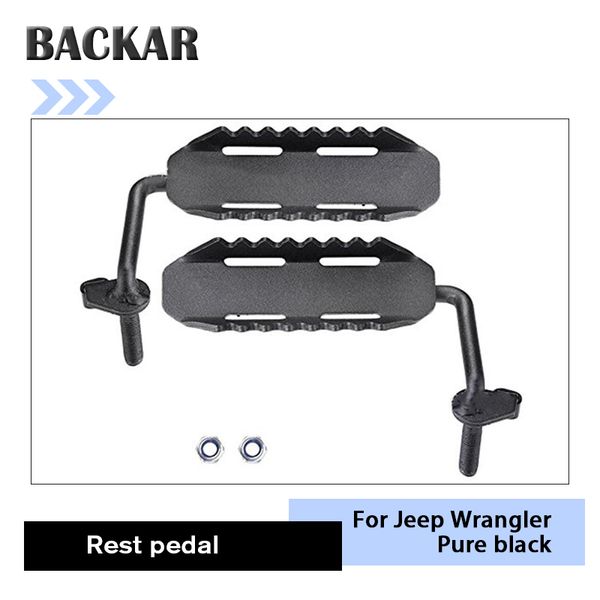 

backar styling stainless steel dead foot rest kick pedal interior modification for wrangler jk 2017 2016-2007 accessories