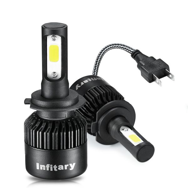 

infitary h7 car led headlight bulbs 72w 8000lm 6500k with ip65 waterproof