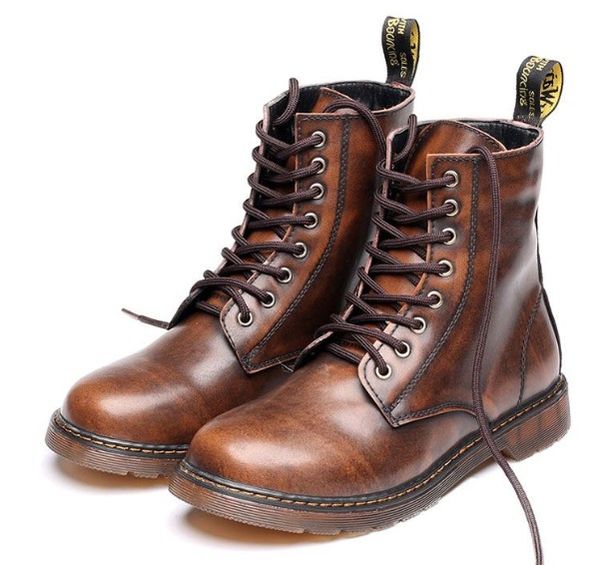 

2018 men martin boot and ankle hoe genuine leather women martin boot cow mu cle ole lace up hoe for men zy857