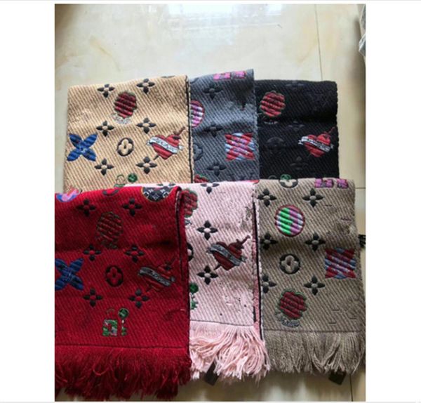 

in 2019 the united states the latest super quality scarves embroidered collar women winter brand woolen scarf, Blue;gray