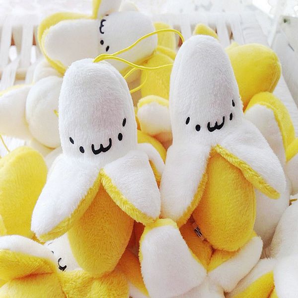 

phone chain toy portable ornament cute plush doll little yellow banana decorations mini gift cartoon stuffed kids unisex
