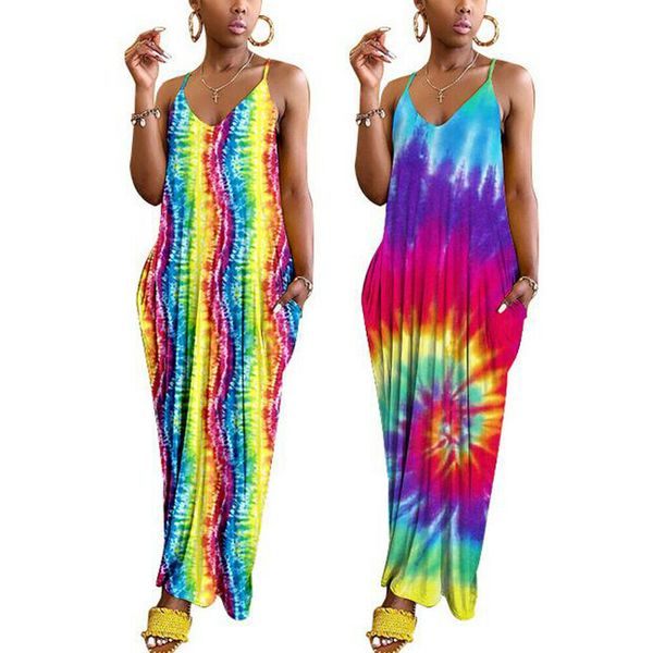 

womens holiday spaghetti strap v-neck dresses ladies maxi long summer boho beach dress female fashion casual outfits dresses, Black;gray