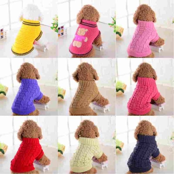 

pet dog knitted sweater navy winter warm dog clothes for small dogs chihuahua coat french bulldog outfit pug clothing