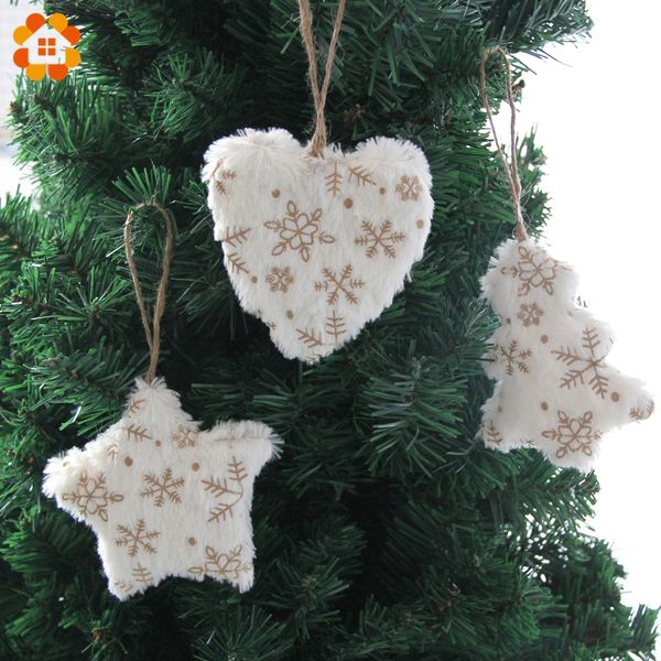 

1pc gold heart&cute white&star&tree pendants christmas pendant ornaments for home christmas party decorations supplies kids gift