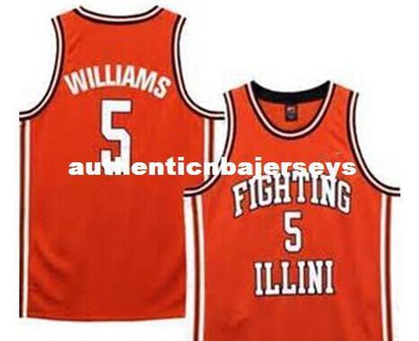 

#5 deron williams fighting jerseys jersey white,orange,or customize any number men's stitched embroidery jerseys, Gray