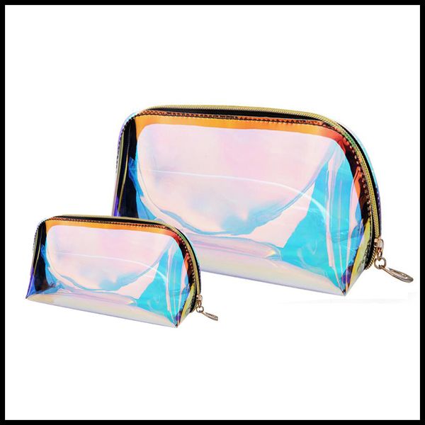 

STOCK Лазерная Симфонический Cosmetic Bag Прозрачный ТПУ путешествий сумка для хранения Водонепроницаемый Косметическая сумка для хранения S Размер L Бесплатная доставка