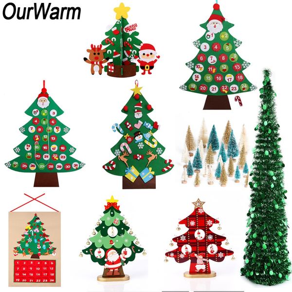 

ourwarm artificial christmas tree new year's products kids toys diy felt xmas tree christmas 2018 home decoration accessories