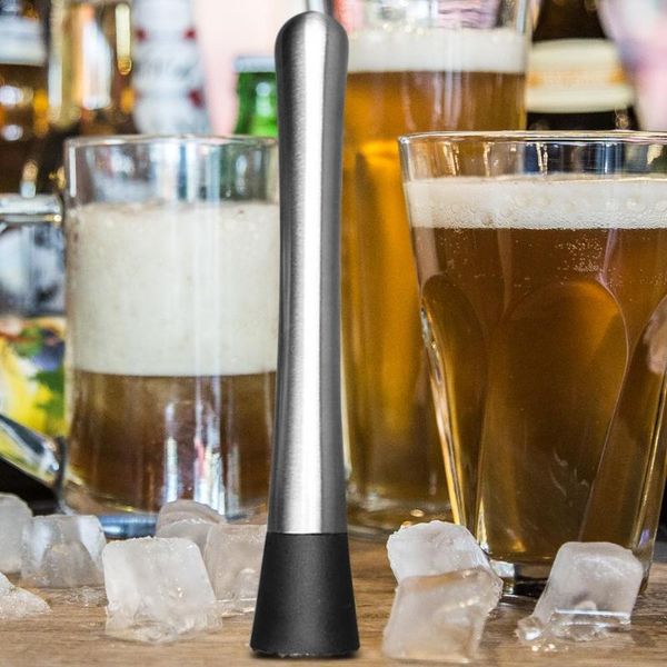 

professional cocktail mixer muddler comfortable grip handle durable stainless steel ice breaking stick for home bar supplies