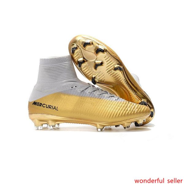 

2019 soccer shoes red gold cr7 children red gold cr7 cleats mercurial superfly v fg kids ronaldo womens football boots