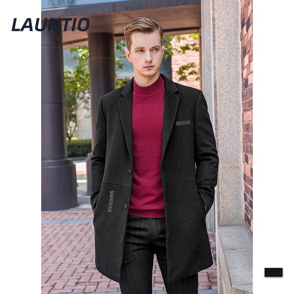 

шерсть пальто мужчину весна осень повседневного бизнес woolblends outwear пальто люди шерсть outwears мужчина, Black