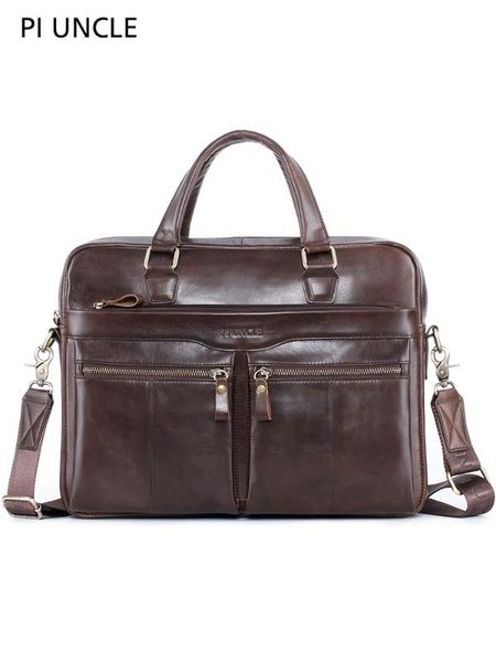 

piuncle из натуральной кожи урожай портфель сумка для ноутбука 14inch большой емкости сумки на ремне сумки большая мягкая кожа