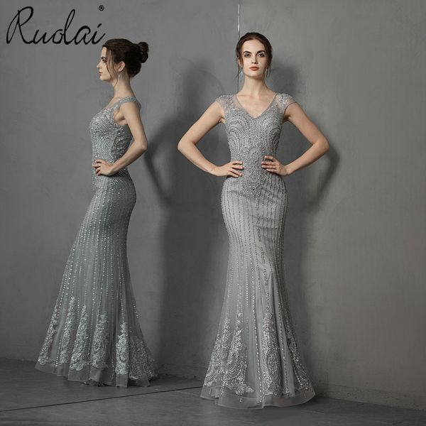 

elegant mermaid evening dress 2019 v-neck sleeveless evening dresses long vestidos de fiesta de noche, White;black