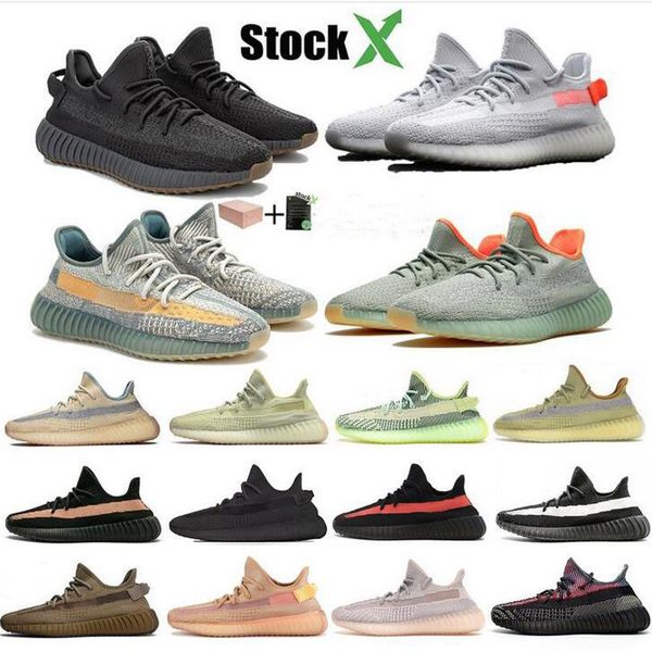 

2020 kanye west 3m running shoes new israfil cinder desert sage earth tail light zebra women men trainers designer sneakers