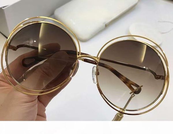 

round gold wire frame sunglasses ce 114 s sonnenbrille luxury designer sunglasses for women new with box, White;black