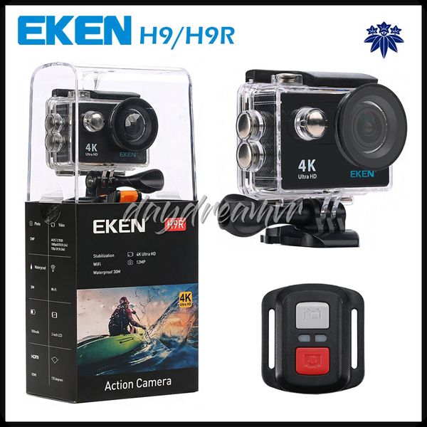 

diving camera eken h9r remote control ultra hd 4k wifi hdmi 1080p lcd 170d sports camera waterproof with retail box for daily vlog