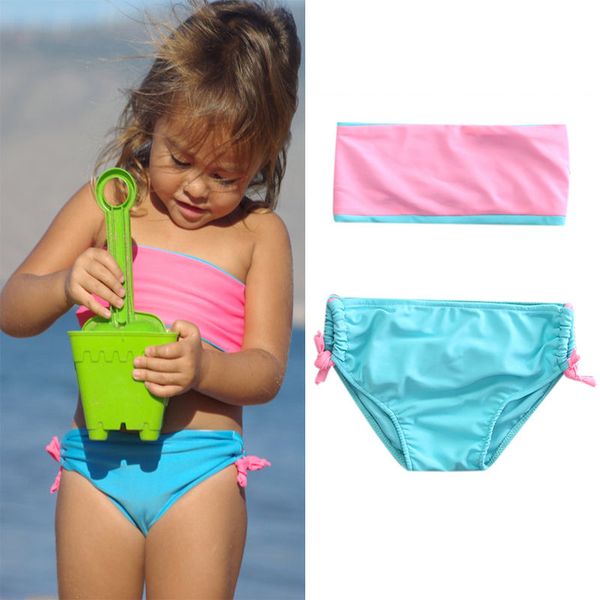 

2pcs toddler kids baby girls swimsuit swimwear bathing suit tankini bikini set