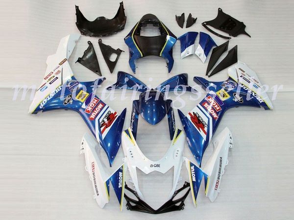 

new abs plastic fairings kit fit for suzuki gsxr600 gsxr750 2011 2012 2013 2014 2015 2016 2017 injection mold dark blue with white