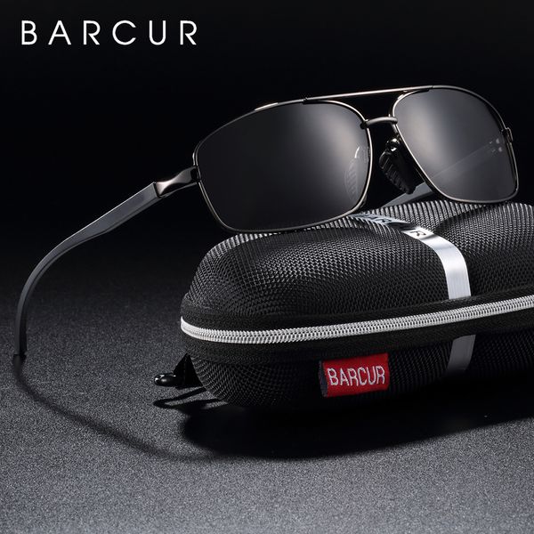 

barcur vintage retro brand designer men polarized sunglasses square classic men shades sun glasses uv400 y200420, White;black