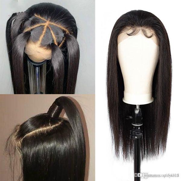 

360 кружева фронтальная парик remy парики человеческих волос 360 фронта шнурка человеческих волос парики с ребенком волос для черных женщин, Black