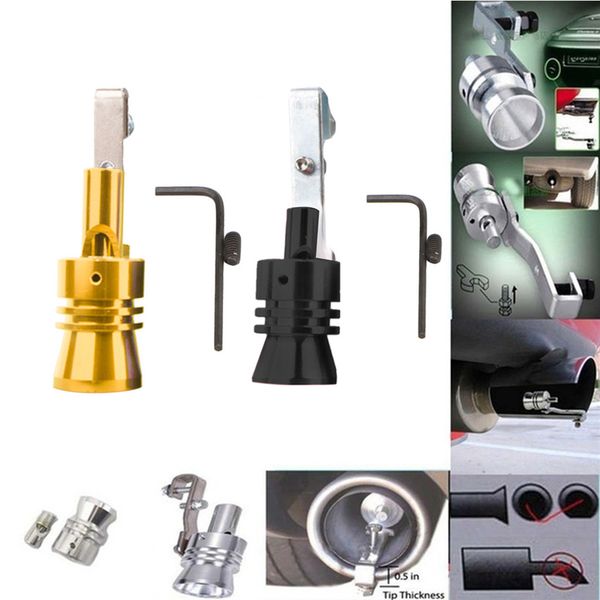 

universal car turbo sound exhaust muffler pipe whistle fake blow-off simulator whistler vehicles auto accessories black yellow