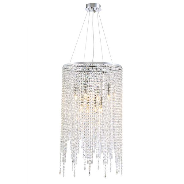 

modern linear round chandelier lighting island crystal pendant light fixture for bedroom dining room kitchen d 20"