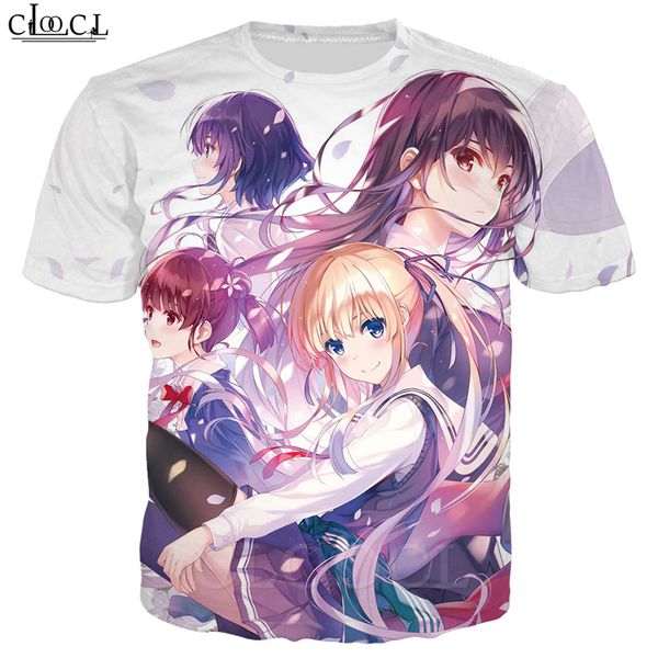 

новый стиль аниме saenai героиня нет sodatekata t shirt мужчины женщины 3d печати япония аниме девушки харадзюку пары tee tops s-5xl, White;black