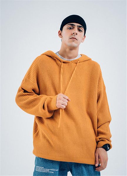 

плюс размер mens свитер толстовки solid color designer сыпучие с капюшоном мужские толстовки зимняя мода streetwear мужской одежды, Black