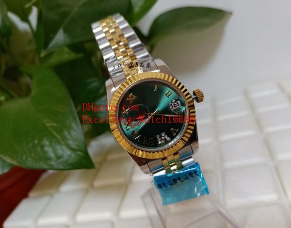 

buy ladies watches 36 mm 31mm 178273 278273 two tone gold diamond bezel date sapphire glass roman dial asia 2813 movement automatic w, Slivery;brown