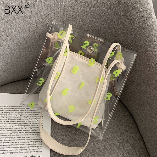 

bxx] transparent jelly bag for women 2020 summer leather crossbody shoulder messenger bags travel high capacity handbags hl609