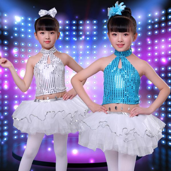 

2019 kids girls puff vest tulle ballet dance leotard dress stage performance clothes leotard ballet dancing dress, Black;red
