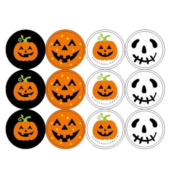 

10pcs halloween theme sticker candy bag bottle cookie box decoration diy gift sticker (12 stickers / pieces