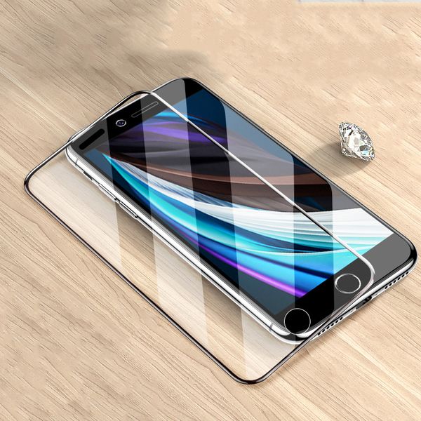 

2pcs tempered glass for iphone se 2020 full cover glue screen protector tempered glass film for iphone se 2 se2 2020 glass