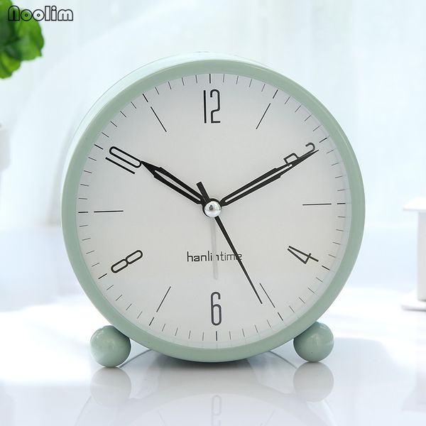 

noolim creative alarm clock silent luminous clock bedside fashion modern minimalist metal bedroom small clock tabledecor