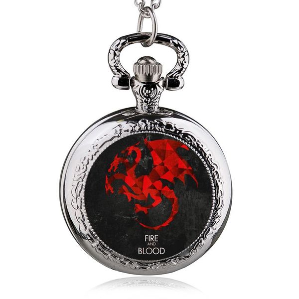 

retro vintage bronze quartz pocket watch retro men women antique pendant necklace with chain gift hb932, Slivery;golden