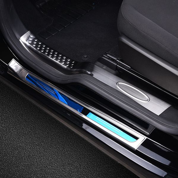 Stainless Steel Car Inner Outer Door Sill Cover Scuff Plate Step Protector Guard For Smart Fortwo 2015 2016 2017 Styling Car Interior Ideas Car