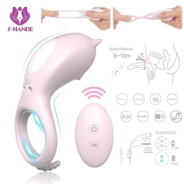 SHD-084 Remote Control Sex Toys For Men Vibrador Anel Para Penis Adulto produto Para Casal Masculino Sex Machine Vibrator Massage Y191216