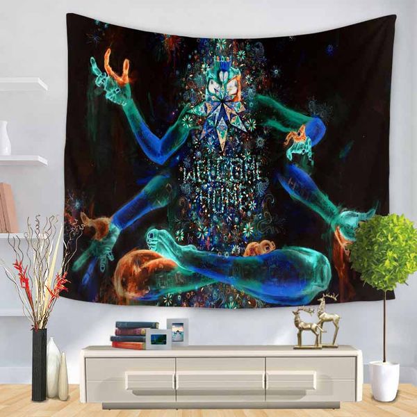 

buddha statue tapestry wall hanging mandala skull bohemian tapestry trippy wall carpets hippie decor table cloth