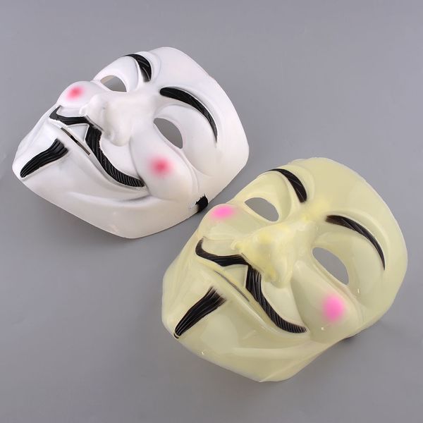 

vendetta halloween cosplay fancy dressing v mask guy fawkes makeup white/yellow