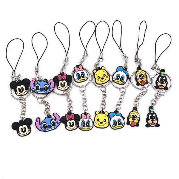 

8шт / набор cute пвх key holder брелки детский рюкзак подвеска брелки аксессуары детский день подарков, Silver