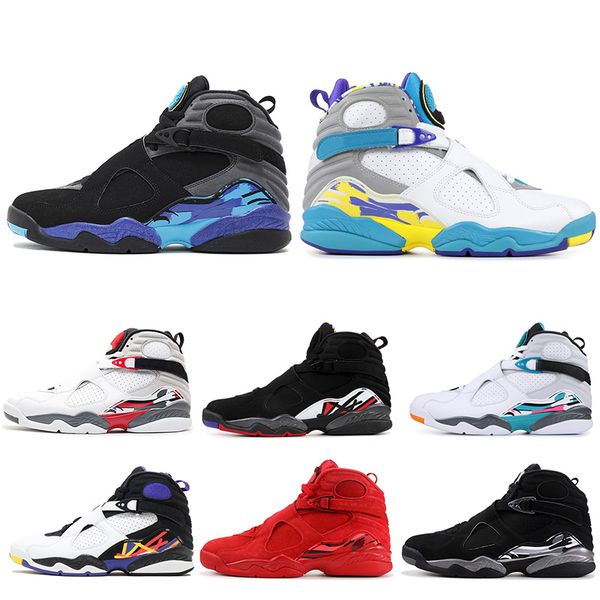 

Designer 8 8s Basketball Shoes Mens Trainers Aqua White Black Chrome PLAYOFF Men Athletic Sports Sneakers Outdoors Size 8-13