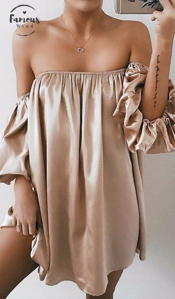 

new 2019 casual women shirts dress elegant off shoulder dresses short summer vestidos holiday dress women, Black;gray