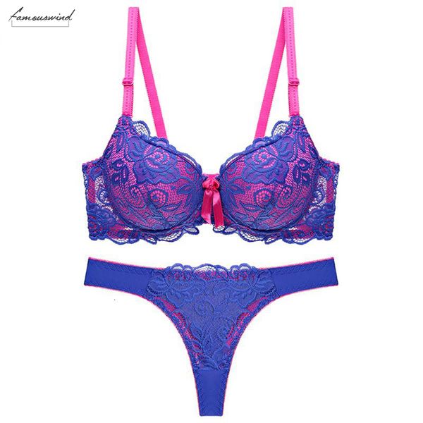 

new 2019 lace women bra set hollow out underwear panty set lingerie bra brief intimante set, Red;black
