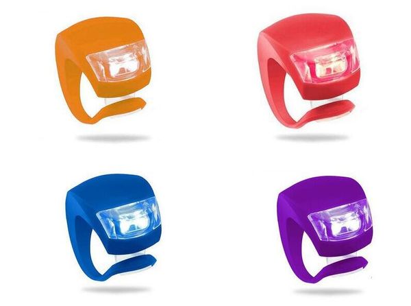 

5th cycling lamp silicone bike bicycle cycling head front rear wheel led flash bicycle light lamp waterproof lights with battery 2019