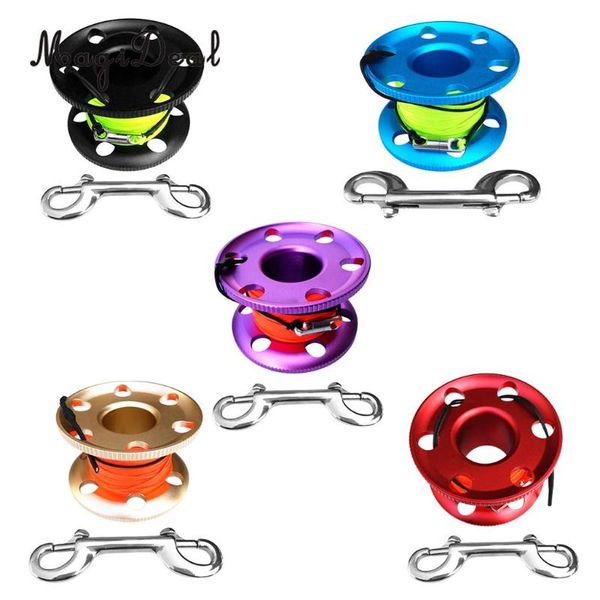 

magideal скубадайвинг алюминиевый сплав finger катушки катушка с 30m line болт застёжкой для scuba морские фридайвинг kayak лодочного ac