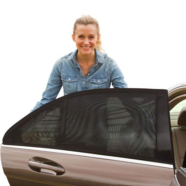 

2 pack huihom universal uv protection car sunshade side window rear front sun shade mesh curtain for suv sedan
